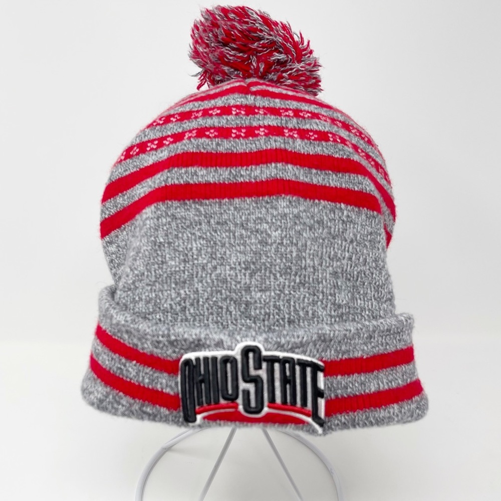 OHIO STATE Buckeyes Winter Beanie Pom Hat - Picture 5 of 5